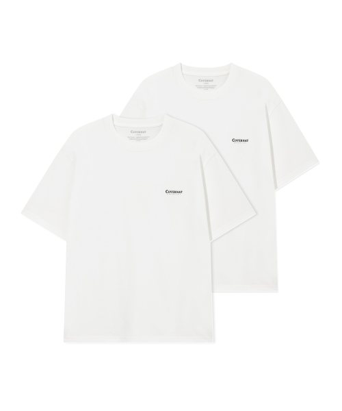 커버낫(covernat) [2PACK] 쿨 코튼 티셔츠 White+White