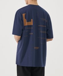 HTTP 하프 티셔츠 (NAVY BLUE)