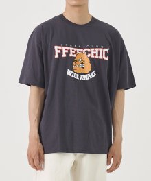 FEECHIC BULLDOG 하프 티셔츠 (CHARCOAL GREY)