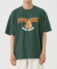 FEECHIC BULLDOG 하프 티셔츠 (DEEP GREEN)
