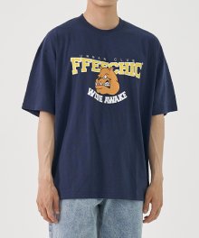 FEECHIC BULLDOG 하프 티셔츠 (NAVY BLUE)