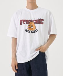 FEECHIC BULLDOG 하프 티셔츠 (WHITE)