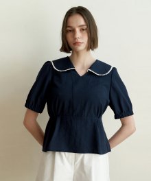 Glass Blouse_Navy