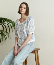 Ice Wave Blouse_Ocean