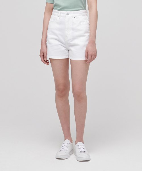 Womens white store denim shorts