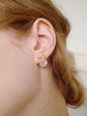피오레(FIORE) pearl clutch trillium  earring
