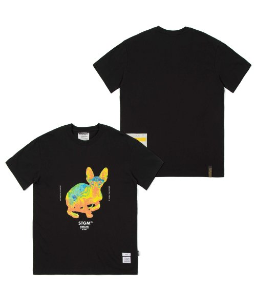 스티그마(STIGMA) CAT STANDARD FIT T-SHIRTS BLACK - 33,600 | 무신사 스토어