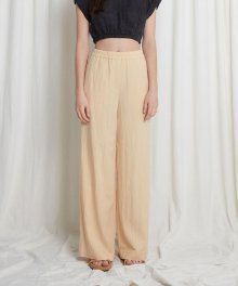 Silky Banded Wide Pants in Beige VW1ML081-91