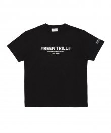 베이직 로고 컴포트핏 반팔 티셔츠(블랙)