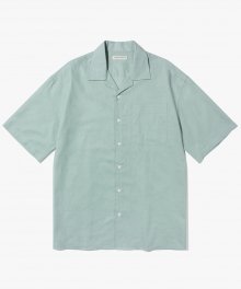 Standard Stitch Linen Shirt 1/2 S78 Sage Green
