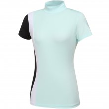 여성 CF FIN FIT 배색 하이넥 티셔츠