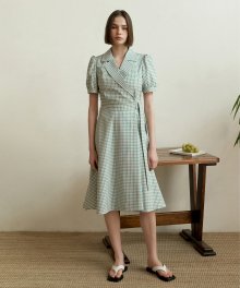 Camila Dress_Check Green