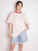 카트리나케이(KATRINA K) 유니섹스 90s 레트로 반팔 티셔츠-레드