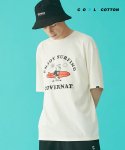 커버낫(COVERNAT) 쿨 코튼 엔조이 서핑 티셔츠 크림