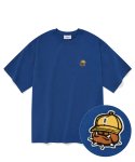커버낫(COVERNAT) 불독 와펜 로고 티셔츠 클래식블루