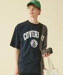 커버낫(COVERNAT) 불독 컬러믹스 절개 티셔츠 네이비