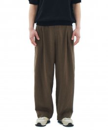 Wide linen trouser brown