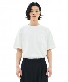 Cutting cotton s/s tee off white