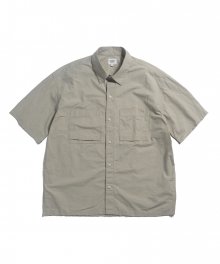 Double Pocket S/S Shirts Light Grey