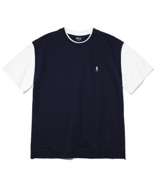 예일(YALE) (23SS) HERITAGE UNIVERSITY DAN LAYERED TEE NAVY 상품 이미지