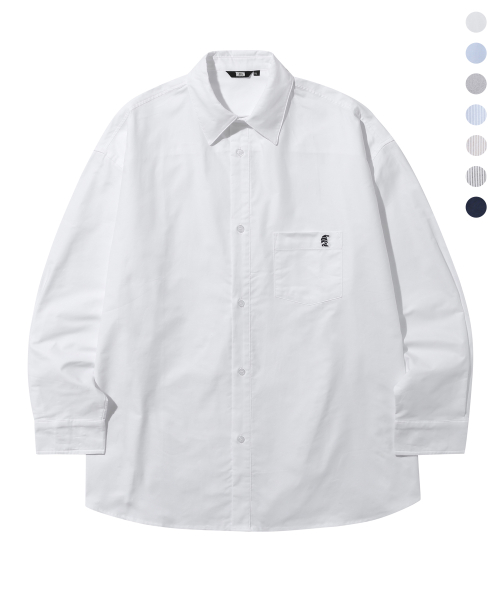 트릴리온(trillion) 시티보이 보트자수 옥스포드 오버핏 셔츠_7color