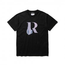 R 로고 티셔츠 블랙