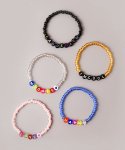 봉보(BONBEAU) Initial color beads simple Bracelet 레터링 이니셜 비즈 팔찌 5color