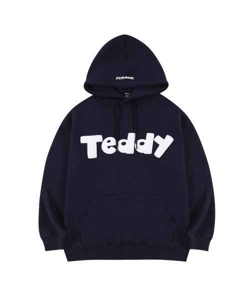 Slow Acid x Teddy island navy blue hoodie
