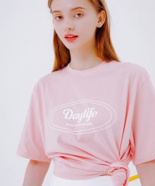 시그니쳐 로고 반팔 티셔츠 (핑크)