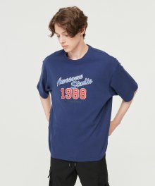 1988 스포티 로고 반팔 티셔츠_네이비