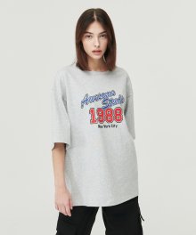 1988 스포티 로고 반팔 티셔츠_그레이