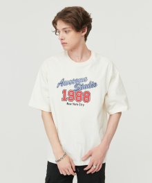 1988 스포티 로고 반팔 티셔츠_크림