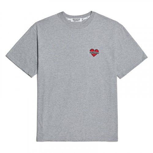 MUSINSA | BEYOND CLOSET NOMANTIC CLASSIC LOGO 1/2 T-SHIRT GRAY