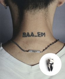 [Silver925] BB01 Skull And Back Tooth Necklace