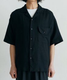 unisex pocket open shirts black