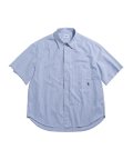 Oxford S/S Over Shirts Blue Stripe