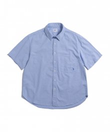 Oxford S/S Over Shirt Blue