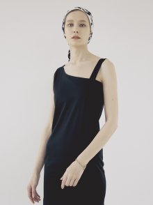 Unbalanced Jersey Dress - Black