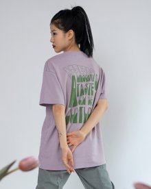 (CTD2) 니니 슬로건 아트 워크 박시 티셔츠_핑크
