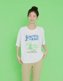 FLOWER PRINT T-SHIRTS WHITE