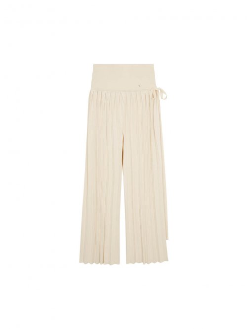 Pleats Flight Pants Long 38 Vanilla