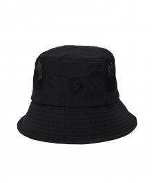 [unisex]S LOGO MESH BLACK BUCKET HAT