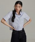 [MCT 5031] 로이 반팔 크롭 셔츠 (소라)