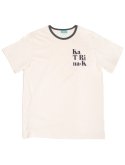 카트리나케이(KATRINA K) 로고 레터링 반팔 티셔츠-차콜