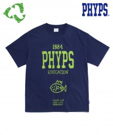 (100TH ANNIVERSARY)FISH ENTIRE LAYOUT TEE BLUE