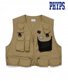 (100TH ANNIVERSARY)FISHING CROPPED VEST BEIGE