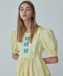 TRIPLE RIBBONS 드레스/라이트 옐로우