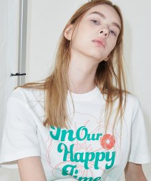OUR HAPPY TIME 티셔츠/화이트