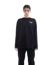 UL:KIN X TXT_RUN UP Print Long Sleeve T-Shirts_Black