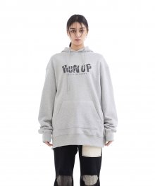 UL:KIN X TXT_RUN UP Print Hoodie_Grey